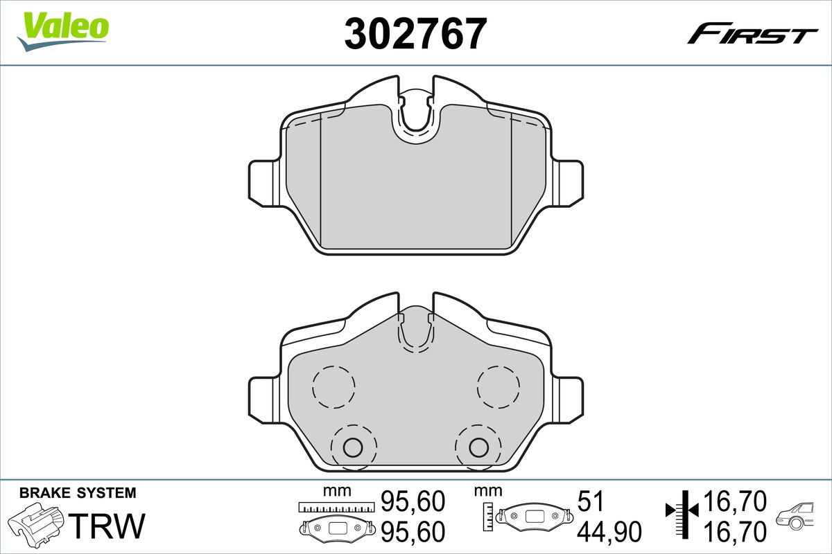 Set placute frana,frana disc 302767 VALEO